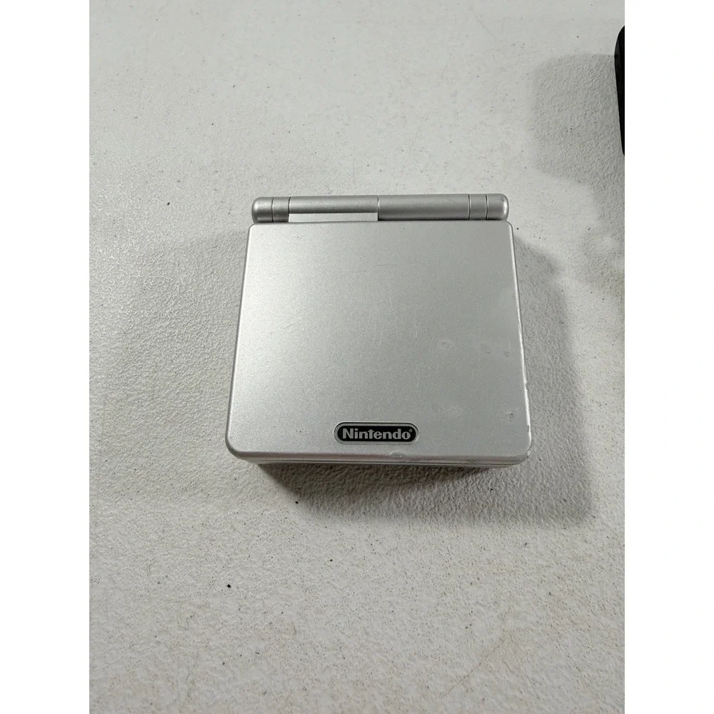 Nintendo Game Boy Advance SP AGS-001 Silver w/ Charger TESTED WORKING